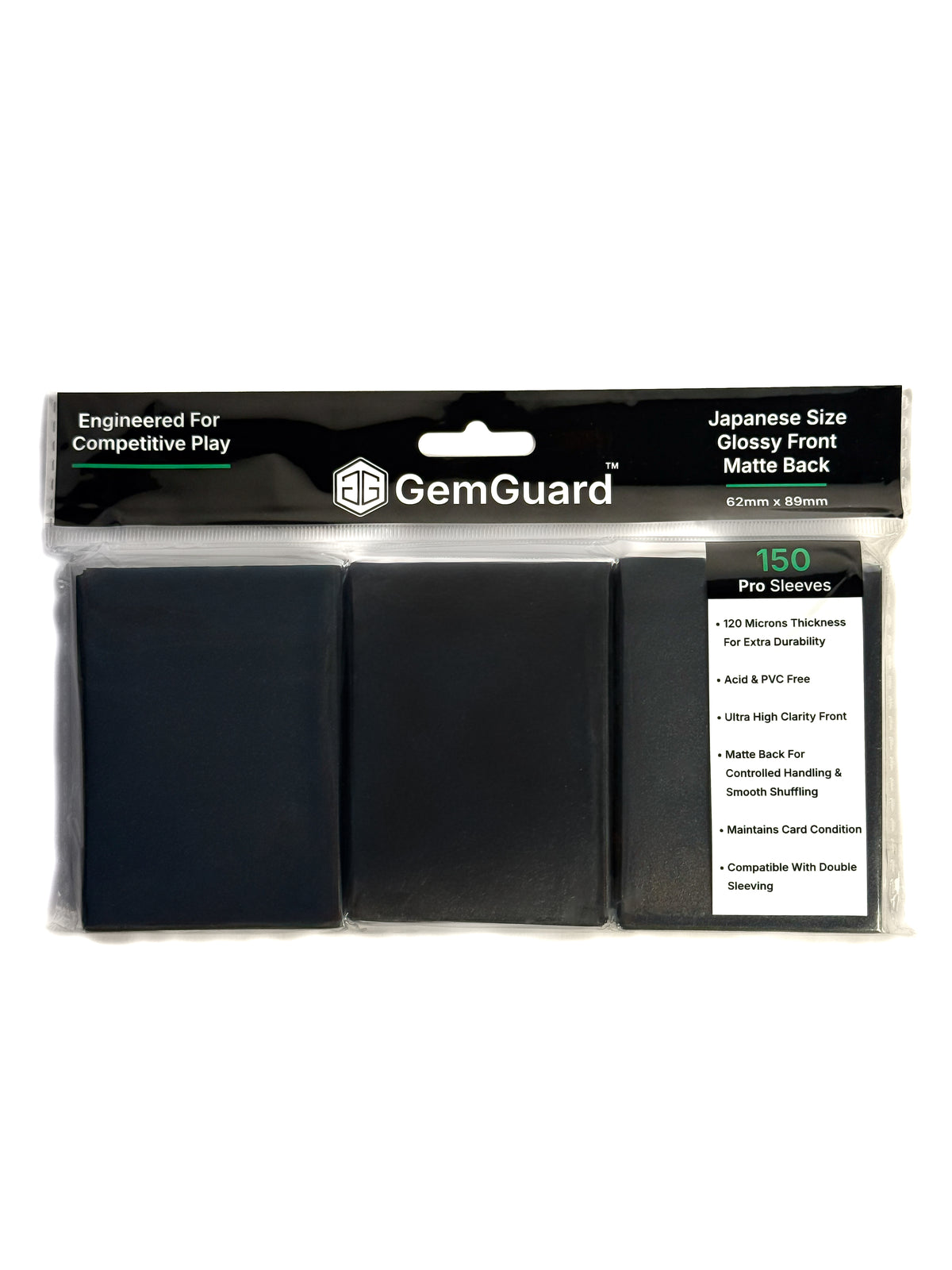 GemGuard Japanese Size Pro Sleeves 62x89mm