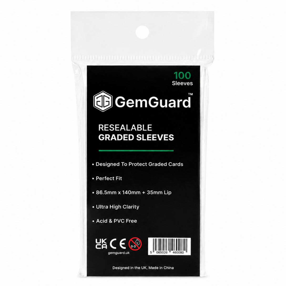 GemGuard PSA Graded Card Resealable Sleeves