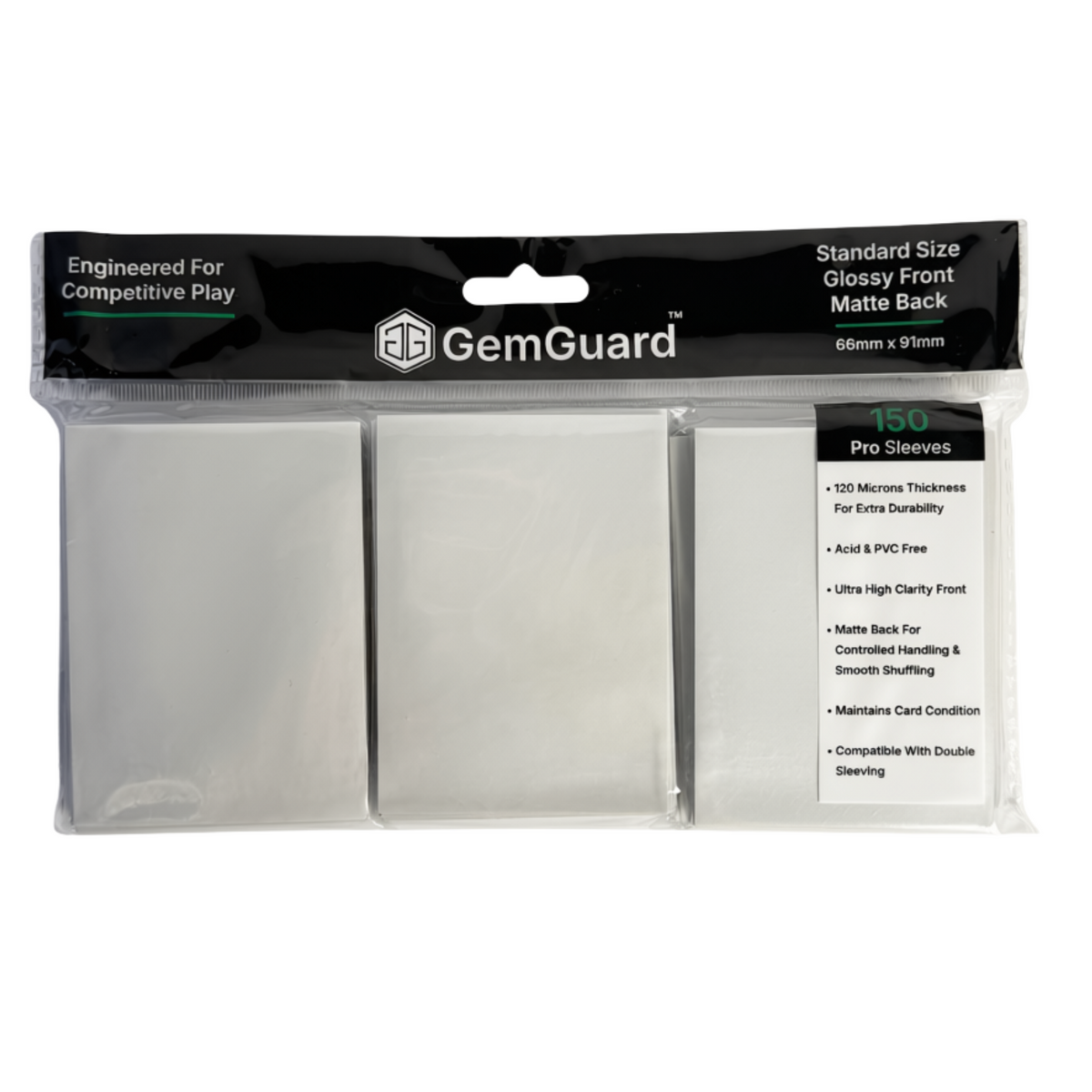 GemGuard Standard Size Pro Sleeves 66x91mm
